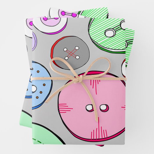 Farbige Tasten Geschenkpapier Set (Beispiel)