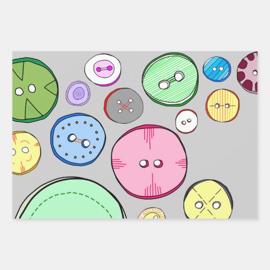 Farbige Tasten Geschenkpapier Set (Vorderseite)