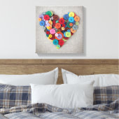 Farbige Tasten Herz Leinwanddruck (Insitu (Schlafzimmer))