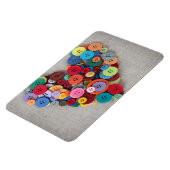 Farbige Tasten Herz Magnet (Linke Seite)