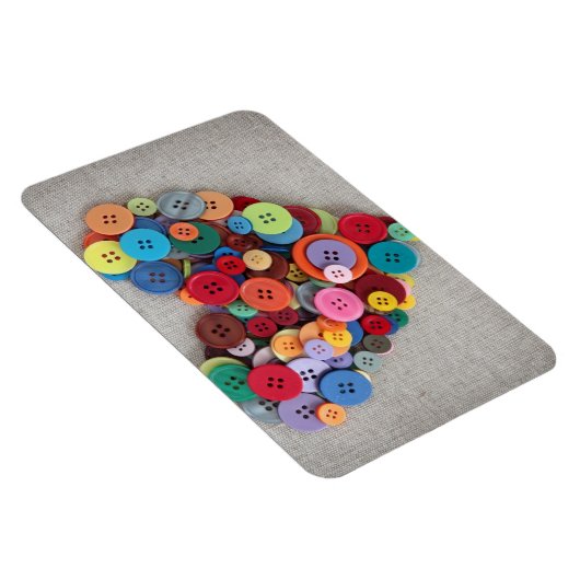 Farbige Tasten Herz Magnet (Rechte Seite)
