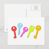Farbige Tasten Postkarte (Vorne/Hinten)