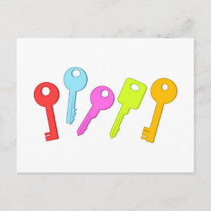 Farbige Tasten Postkarte