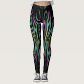 Farbige Tattoo-Leggings Leggings (Vorderseite)