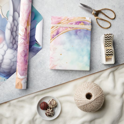 Farbige Taube Geschenkpapier (Basteln)