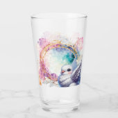 Farbige Taube Glas (Rückseite)
