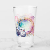Farbige Taube Glas (Vorderseite)