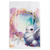 Farbige Taube Mittlere Geschenktüte (Vorderseite)