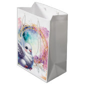 Farbige Taube Mittlere Geschenktüte (Rückseite Schrägansicht)