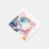 Farbige Taube Serviette (Ecke)