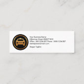 Farbige Taxifahrer Stripe Route Pink Lady Taxi Fah Mini Visitenkarte (Rückseite)