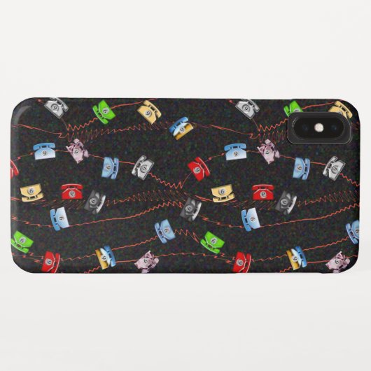 Farbige Telefone, in alten Zeiten Case-Mate iPhone Hülle (Rückseite (Horizontal))