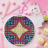 Farbige Teller für Starrpapiere an der Tafel (Party)