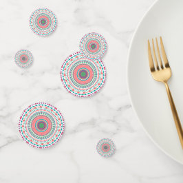 Farbige Teller Konfetti