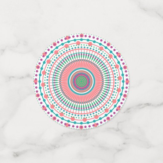 Farbige Teller Konfetti (Klein Vorderseite)