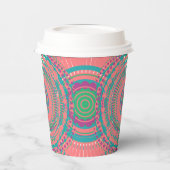 Farbige Teller Pappbecher (Links)