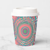 Farbige Teller Pappbecher (Rückseite)