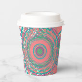 Farbige Teller Pappbecher (Vorderseite)