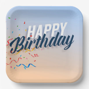 Farbige Teller zum Geburtstag