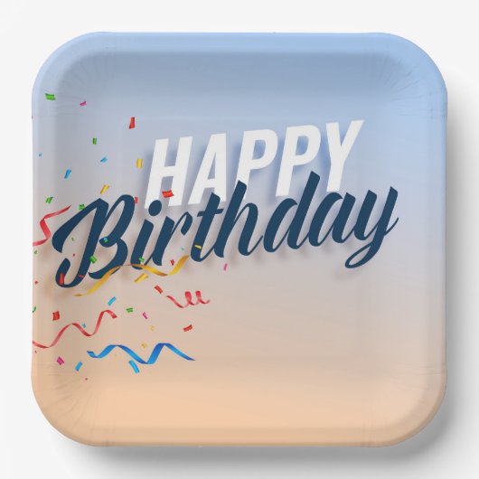 Farbige Teller zum Geburtstag (Vorderseite)