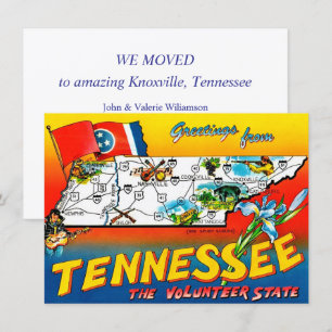 Farbige Tennessee Umzugsanschriftkarte