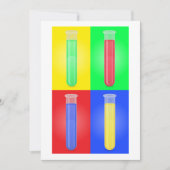 Farbige Teströhren Einladung (Vorderseite)