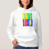 Farbige Teströhren Hoodie (Vorderseite)