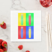 Farbige Teströhren Serviette (Beispiel)