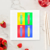 Farbige Teströhren Serviette