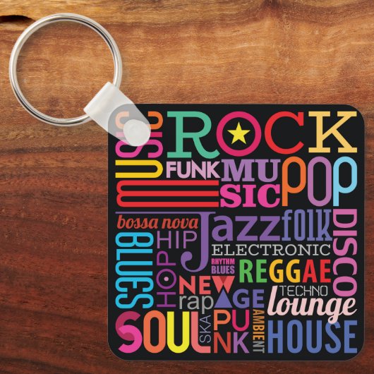 Farbige Textgestaltung Schlüsselanhänger (Vorderseite)