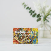 Farbige Textilien Thema Visitenkarte (Stehend Vorderseite)