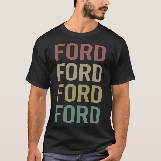 Farbige Textkunst - Ford T-Shirt (Vorderseite)
