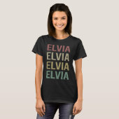 Farbige Textkunst - Name Elvia T-Shirt (Vorne ganz)