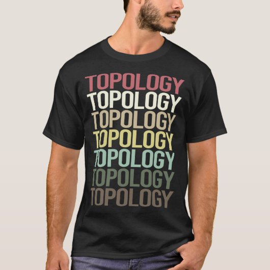Farbige Texttopologie T-Shirt (Vorderseite)