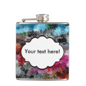 Farbige Textur Flachmann (Vorderseite)