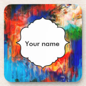 Farbige Textur Getränkeuntersetzer (Vorderseite)