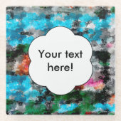 Farbige Textur Glasuntersetzer (Vorderseite)