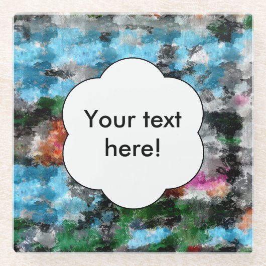 Farbige Textur Glasuntersetzer (Vorderseite)