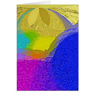 "Farbige Textur-Mischung" Blankokarte mit Umschlag