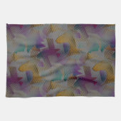 Farbige Textur mit Flecken, kleine geometrische Fo Geschirrtuch (Horizontal)