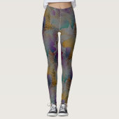 Farbige Textur mit kleinen chaotischen geometrisch Leggings (Vorderseite)