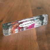 Farbige Textur Namensplakette (Seite)