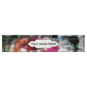 Farbige Textur Namensplakette
