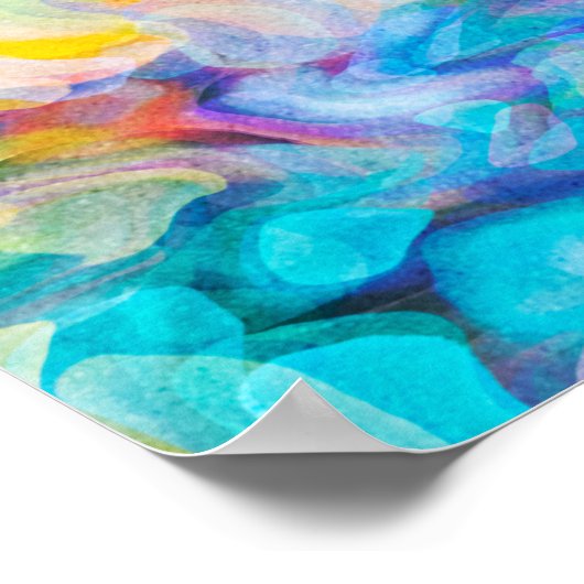 Farbige Texturierte Abstrakte Malerei Poster (Ecke)