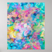 Farbige Texturierte Abstrakte Malerei Poster (Vorne)