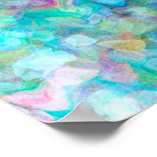 Farbige Texturierte Abstrakte Malerei Poster (Ecke)