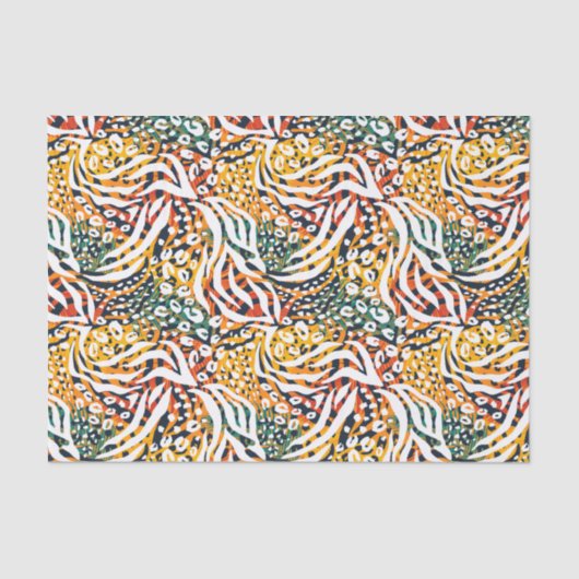 Farbige Tierausdrucke Seidenpapier (Vorderseite)