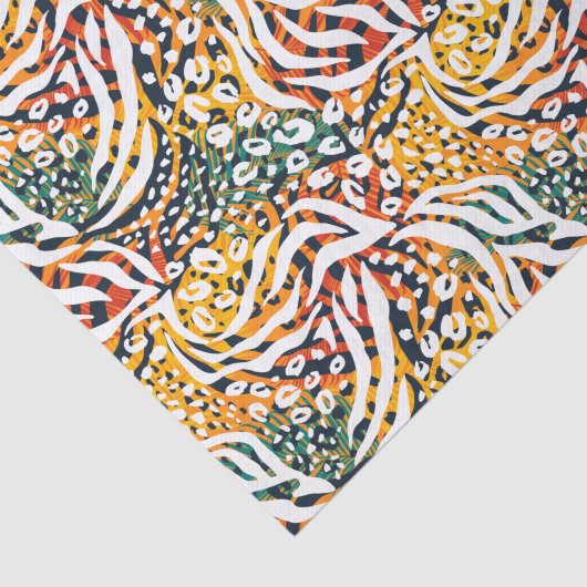 Farbige Tierausdrucke Seidenpapier (Ausschnitt)