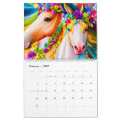 Farbige Tiere Kalender (Feb 2027)