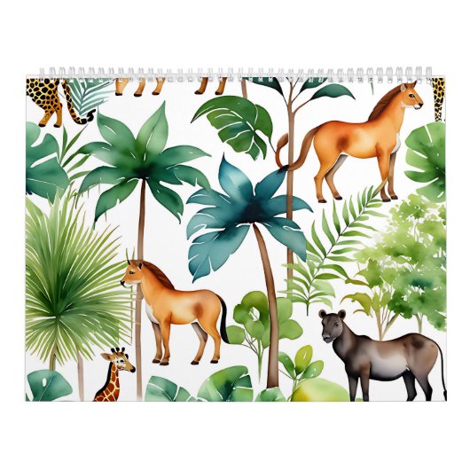 Farbige Tiere Kalender (Titelbild)